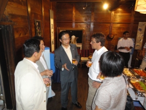 写真：フランス企業との夕食会