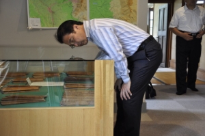 写真：上富良野町開拓記念館　視察