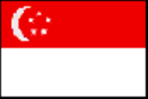 イラスト：シンガポールの国旗
