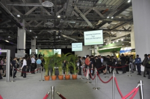 写真：環境サミットシンガポールへの出店企業ブース