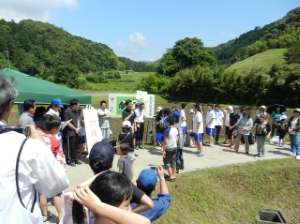 写真：榊原温泉田んぼアート2012挨拶