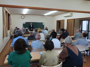 写真：栗真小川町自治会通常総会 挨拶