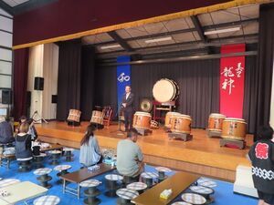 写真：美里龍神太鼓謝恩懇親会 挨拶