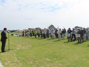 写真：香良洲地域水防訓練開会式 挨拶