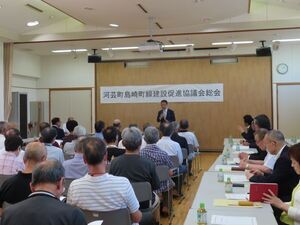 写真：河芸町島崎町線建設促進協議会総会 挨拶