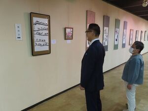 写真：日本画展 鑑賞