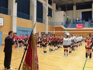 写真：自治会スポーツ大会開会式 挨拶