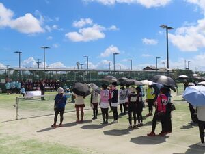 写真:全日本レディースソフトテニス大会 挨拶