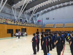 写真:CMGバレーボール親睦大会 挨拶