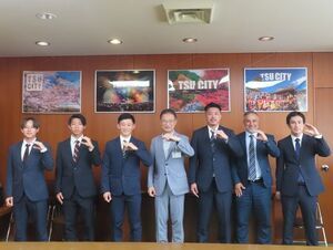 写真：全国社会人サッカー選手権大会出場選手 来訪