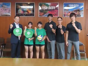 写真：ビーチバレーボールU15選手権大会 出場選手 来訪