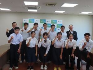 写真：全国中学校体育大会出場選手 激励会