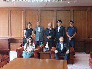 写真：久居ライオンズクラブ交換留学生 来訪