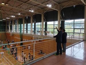 写真：河芸体育館 現地確認