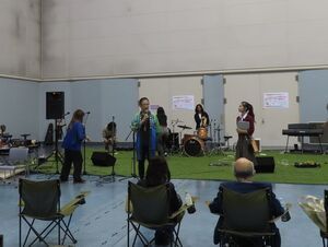 写真：津まつり メッセウィングNHW会場 挨拶