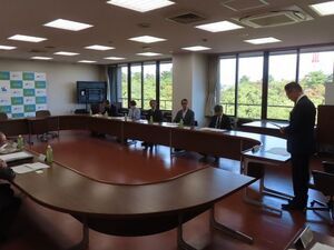 写真：津市森林整備協議会委員委嘱式 挨拶