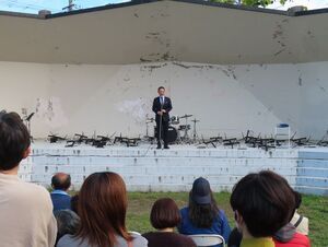 写真:「ふらっと大門・丸之内@観音公園」挨拶
