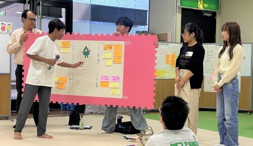 写真：発表の様子（みすぎんチーム）