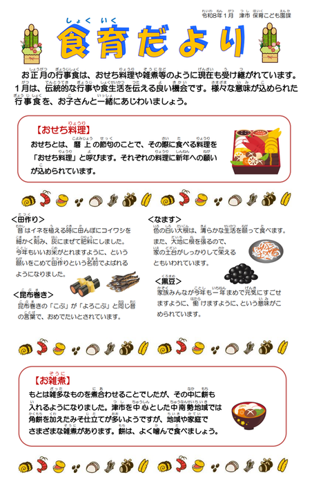 写真:食育だより