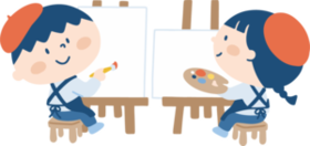 絵を描くこどものイラスト