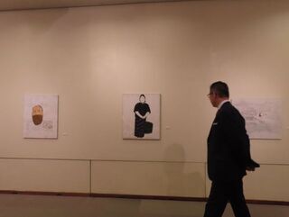 写真：田川紀代　日本画展-ふるさと桃取を描く- 鑑賞