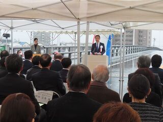 写真：津興橋 渡り初め式 式辞