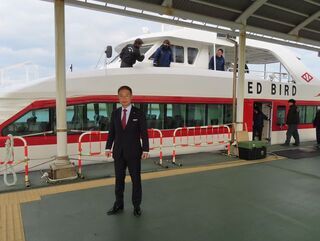 写真：津エアポートライン　レッドバードトライアル運航 現地確認1