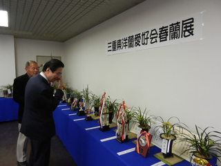 写真:三重東洋蘭愛好会第34回春蘭展鑑賞