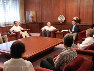 写真:主要地方道一志美杉線道路整備促進協議会 役員来訪