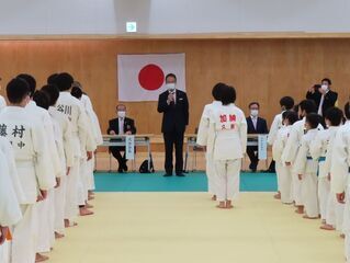 写真：津市民体育大会 柔道競技 挨拶