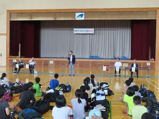 写真:第37回津市子ども会洋上教室結団式 挨拶