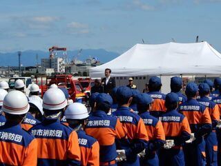 写真:津市香良洲地域水防訓練