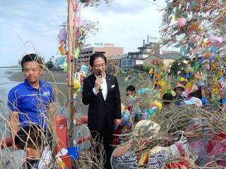 写真：つ七夕笹流し 挨拶