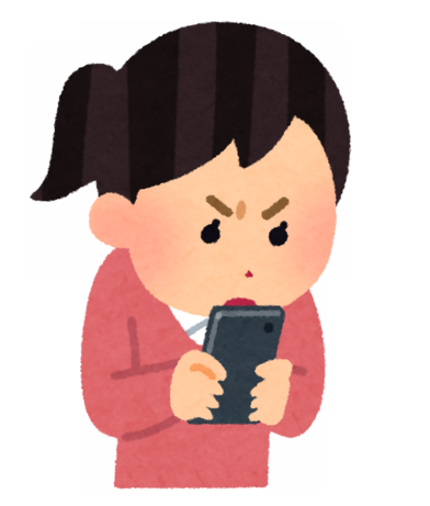 スマホを使う女の子