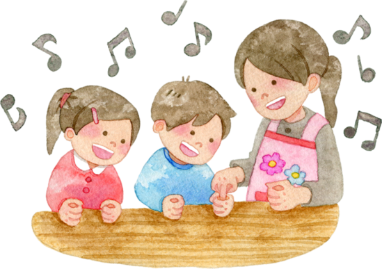 イラスト：こどもと遊ぶ保育士