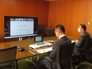 写真：一般社団法人全国モーターボート競走施行者協議会 2025年度第5回臨時理事会　オンライン出席