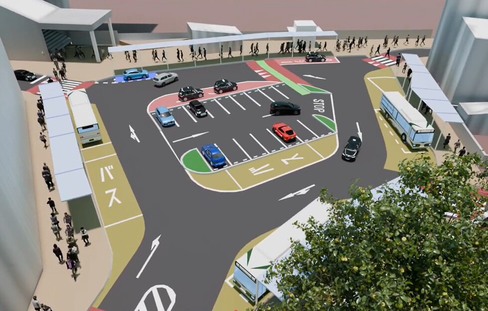 津駅西口駅前広場の将来イメージ画像