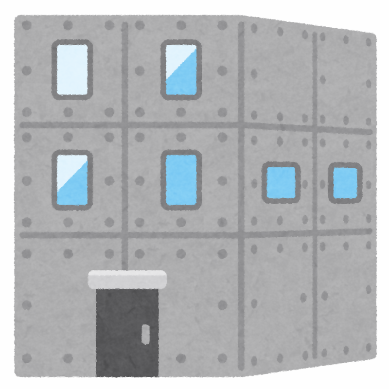 コンクリート造りの建物のイメージイラスト