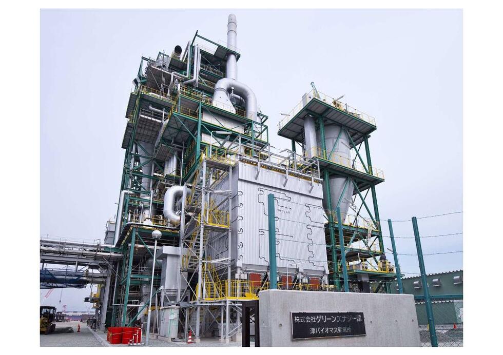 木質バイオマス発電所の写真