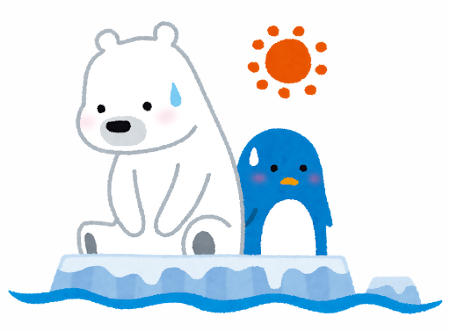 イラスト：シロクマとペンギン