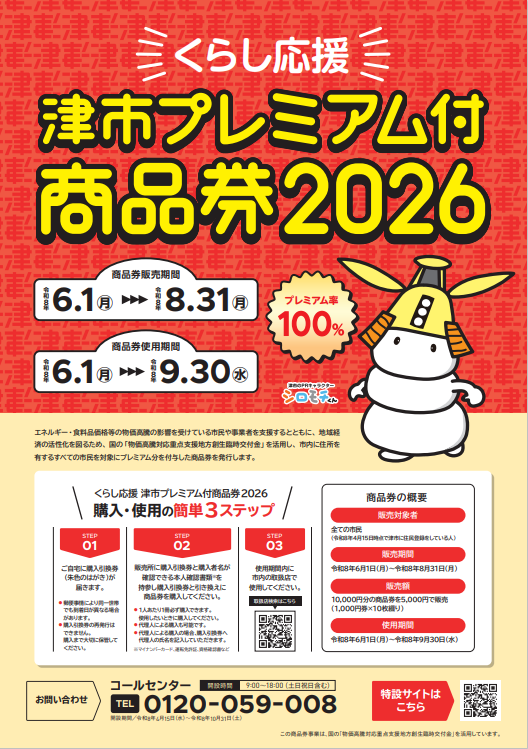 津市プレミアム付商品券2026