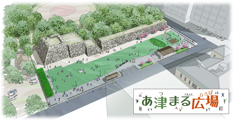 お城公園（南東広場）基本設計鳥瞰図