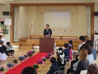 写真:令和7年度幼稚園修了証書授与式 祝辞 川合幼稚園