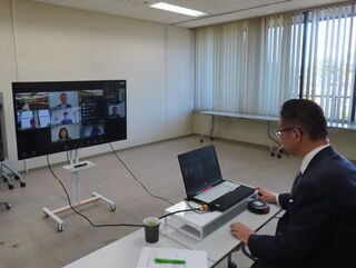 写真:公益社団法人全国公営住宅火災共済機構定例理事会 オンライン出席