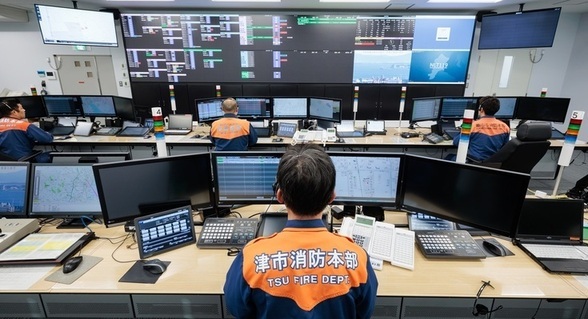消防指令センター内の写真