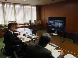 写真:津市美杉町地内林野火災緊急対策会議