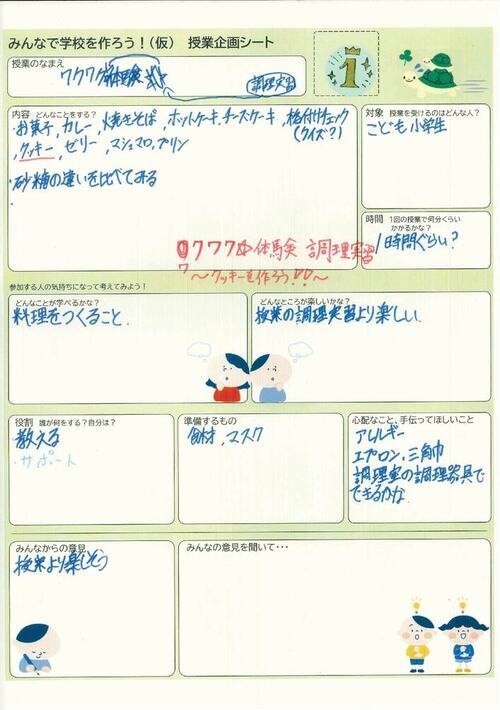 スピーディーカメチーム 授業企画シート01