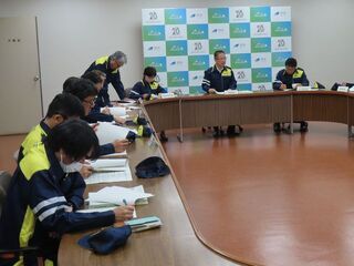 写真:第1回津市災害対策本部会議
