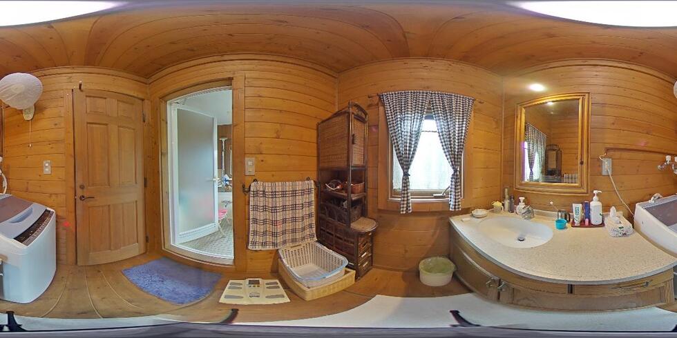 360°カメラ　洗面