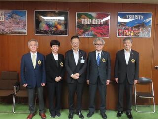 写真:津市スポーツ協会来訪